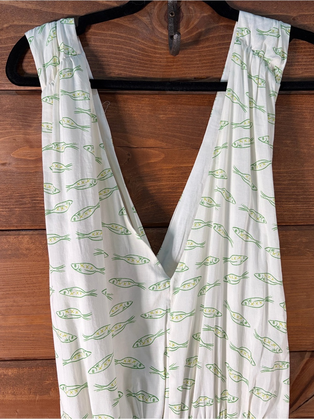 a new day White Maxi Dress with Light Green Fish Print 🩷 - Picture 2 of 8